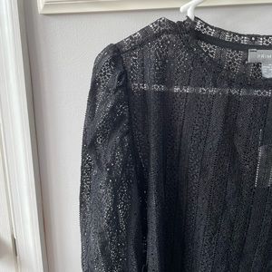 black mesh long sleeve